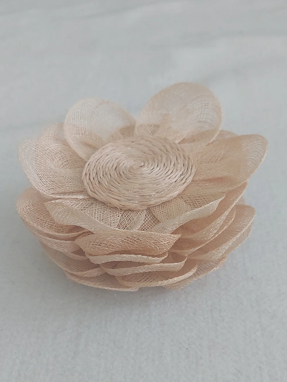 Vintage Woven Abaca Fiber and Sinamay Flower Coasters - Set of 6 NWOT